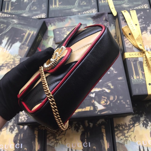 Gucci女包 574969 古馳GG Marmont迷你鏈條包  gqy1141